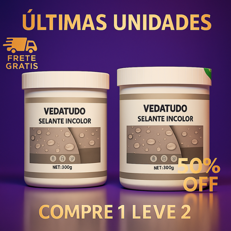 Selante VEDATUDO - 10 Anos de Proteção | COMPRE 1 LEVE 2 + Frete GRÁTIS