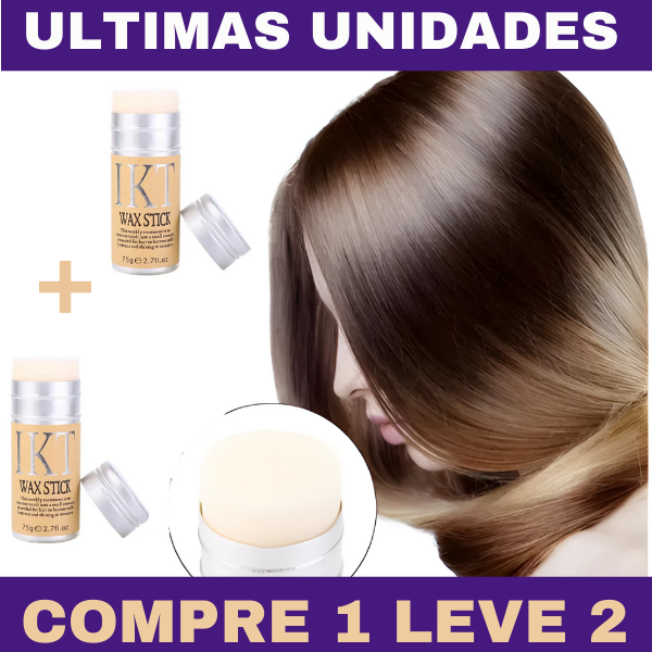 WAX STICK - Cera Capilar Modeladora | COMPRE 1 LEVE 2 | Frete Grátis