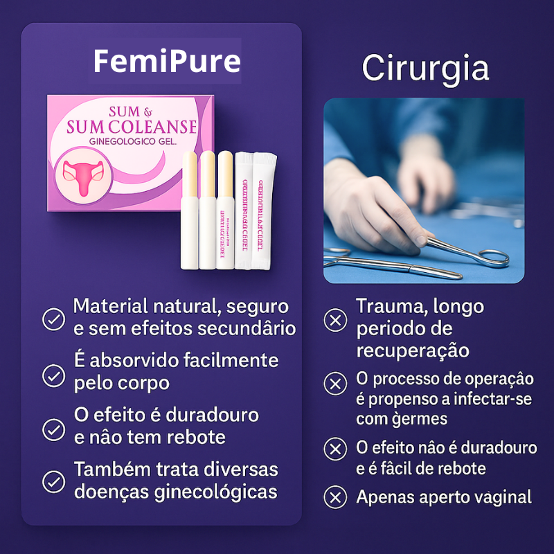 Femipure - Gel Restaurador e Modelador | COMPRE 1 LEVE 3 + TRATAMENTO COMPLETO -  Frete GRÁTIS