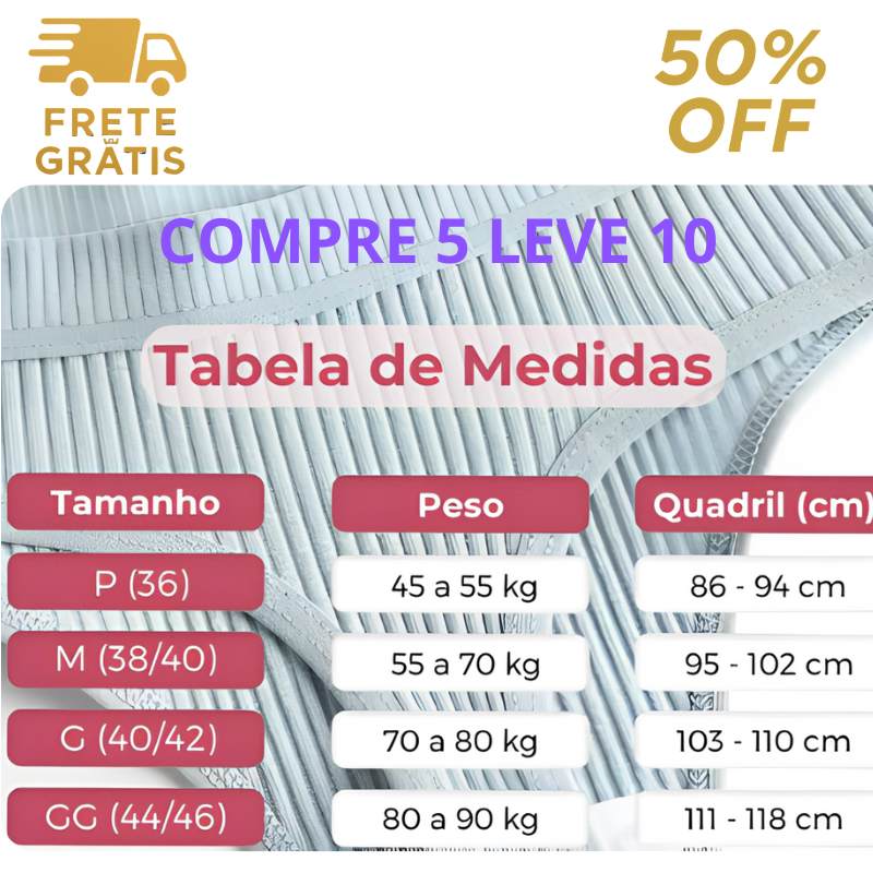 Calcinha CottonConfort | PROMOÇÃO ESPECIAL | LEVE MAIS 5 UNIDADES