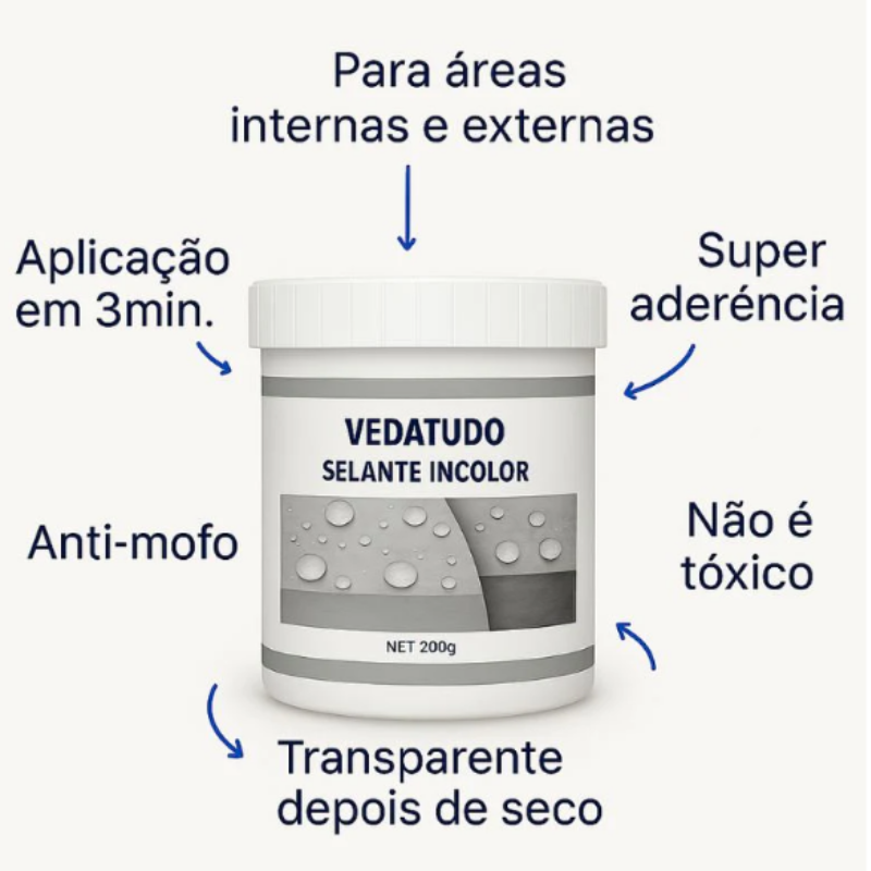 Selante VEDATUDO - 10 Anos de Proteção | COMPRE 1 LEVE 2 + Frete GRÁTIS