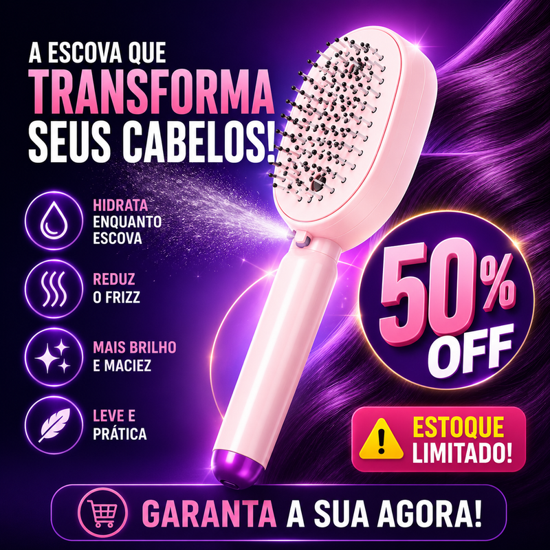 Escova a Vapor Elétrica 3 em 1 | Frete GRÁTIS + 50% OFF