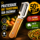 Descascador Premium 3 em 1 em Aço Inoxidável com Cabo de Madeira | Frete GRÁTIS + 50% OFF