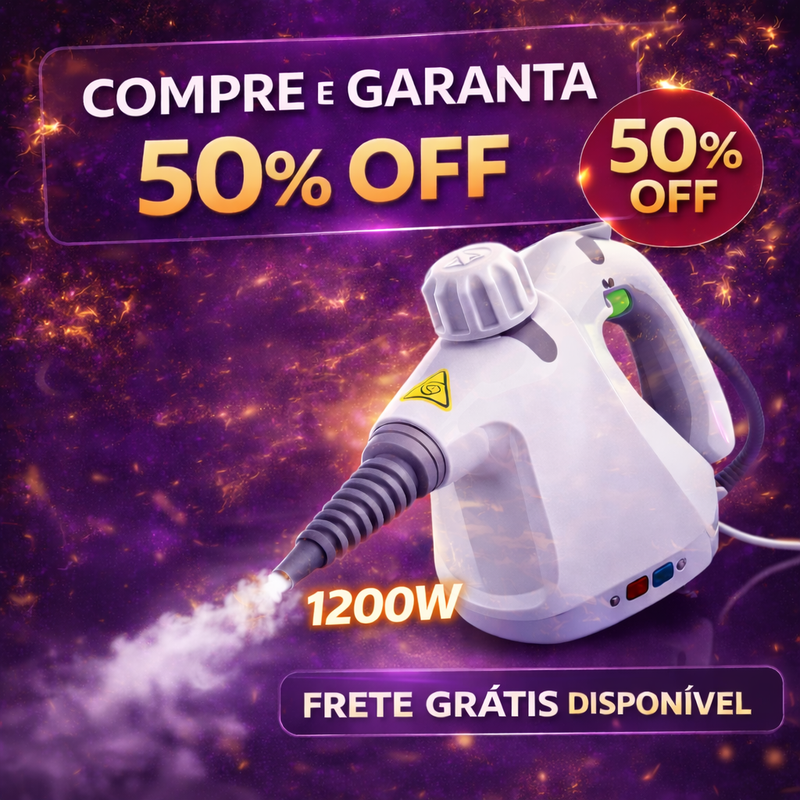 Limpador a Vapor 12 em 1 - Limpeza TOTAL 1200w BIVOLT | Frete GRÁTIS + 50% OFF